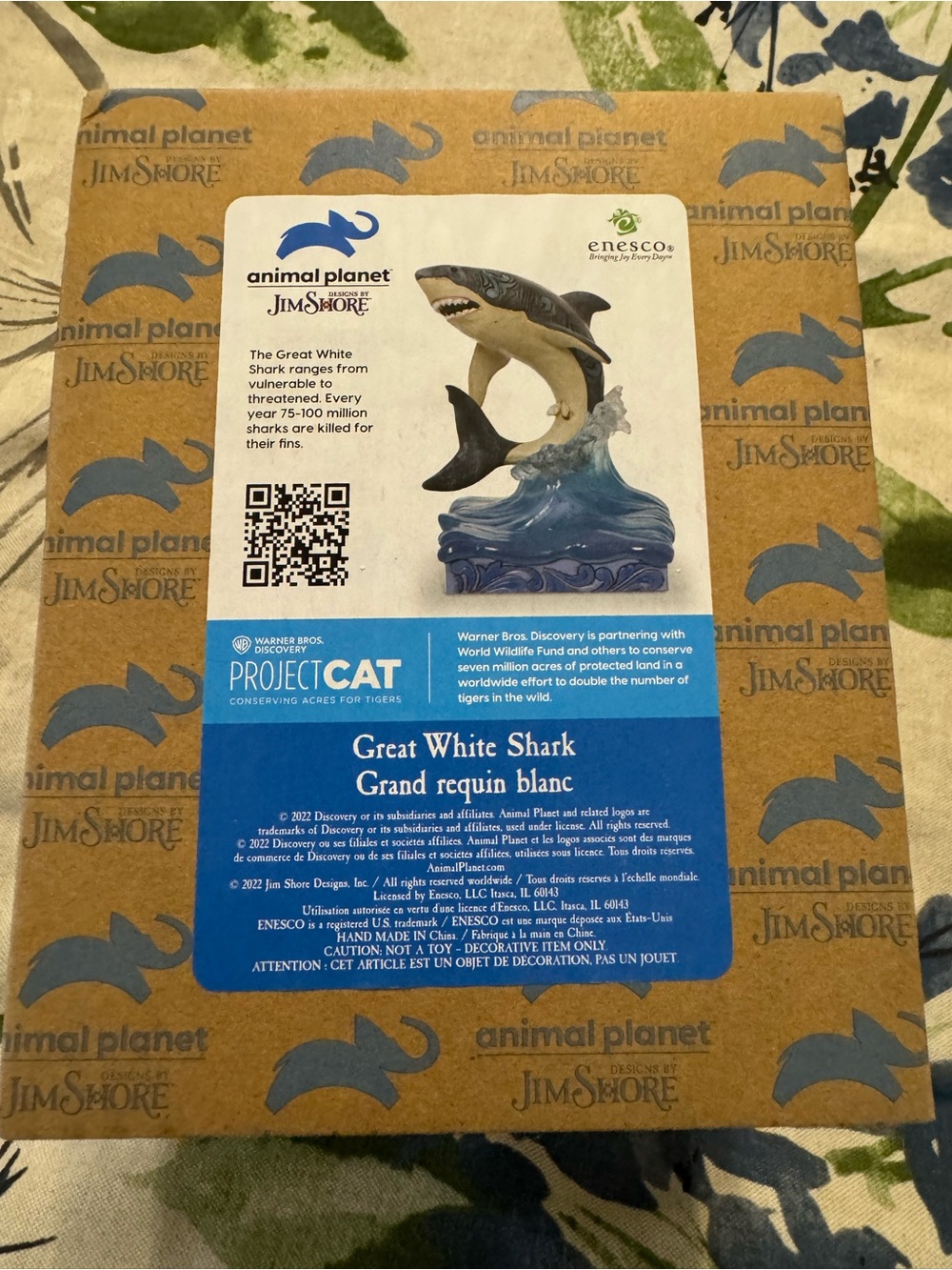 Jim Shore Great White Shark Figurine – Blue, White, Gray